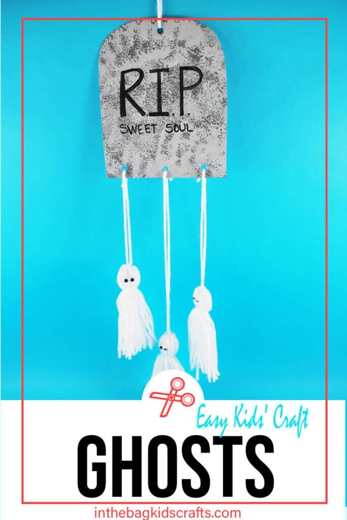 YARN GHOSTS CRAFT FOR KIDS 