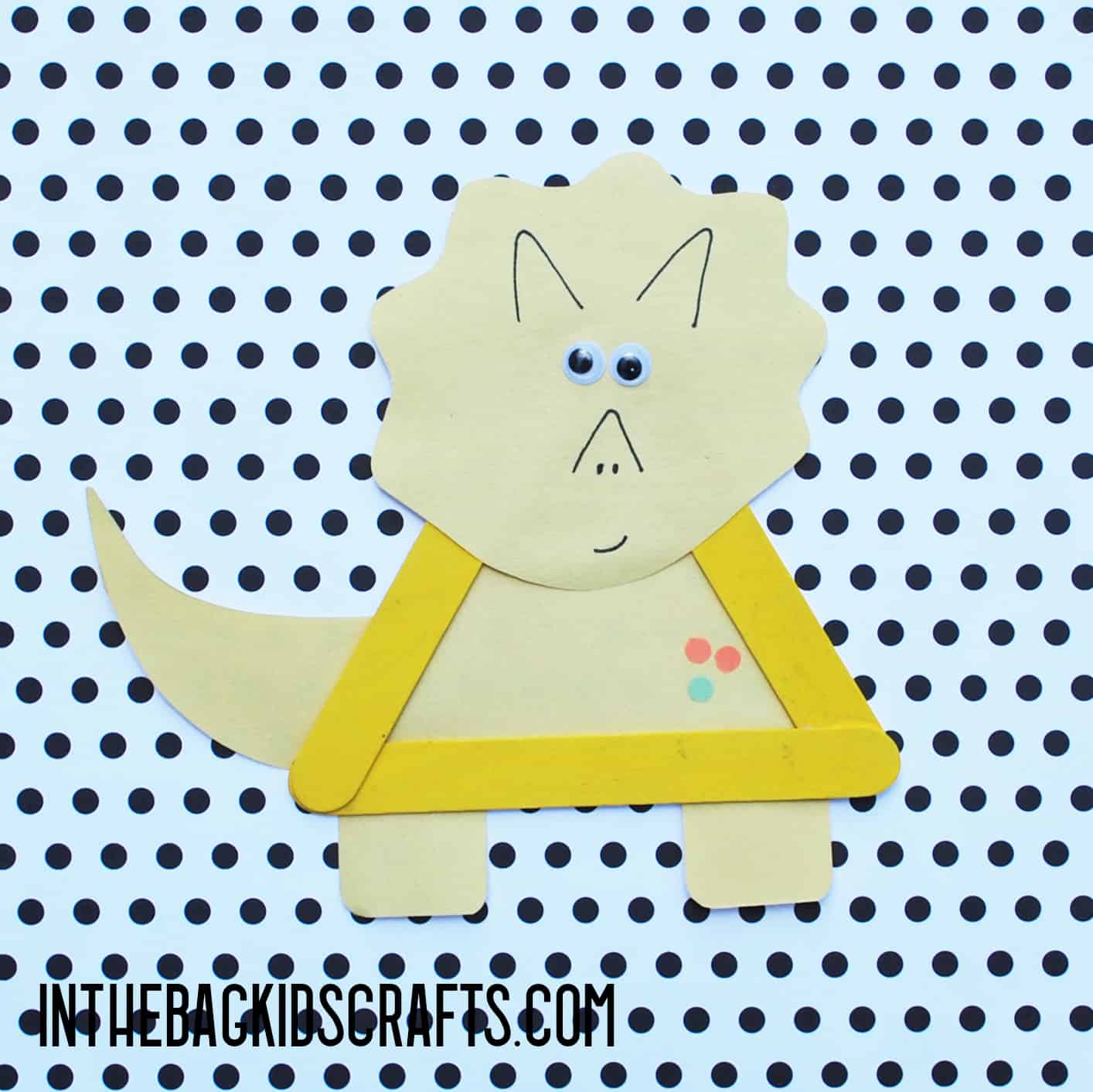 EASY DINOSAUR CRAFT FOR KIDS TRICERATOPS