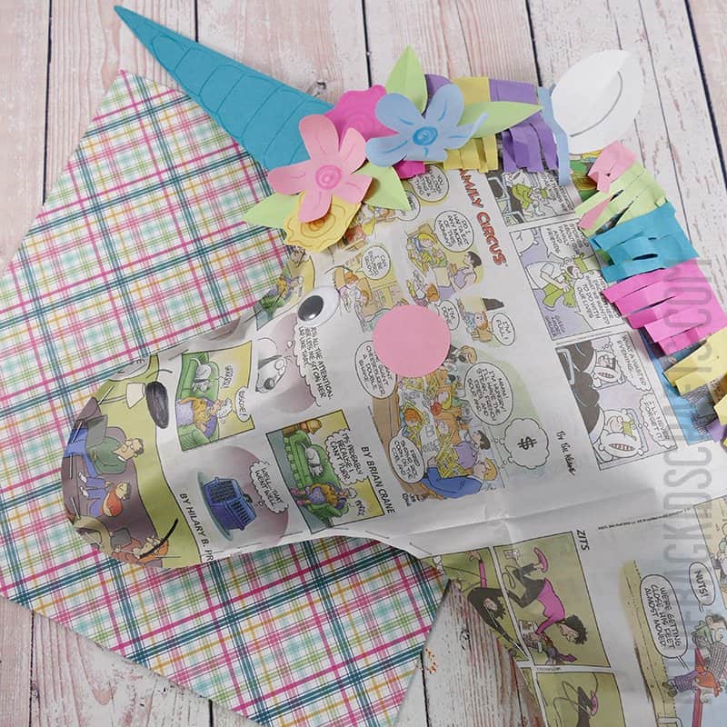 NEWSPAPER UNICORN CRAFT