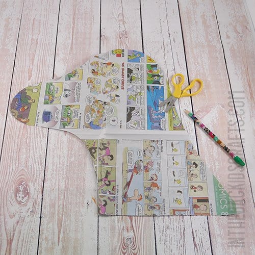 NEWSPAPER UNICORN CRAFT STEP 1