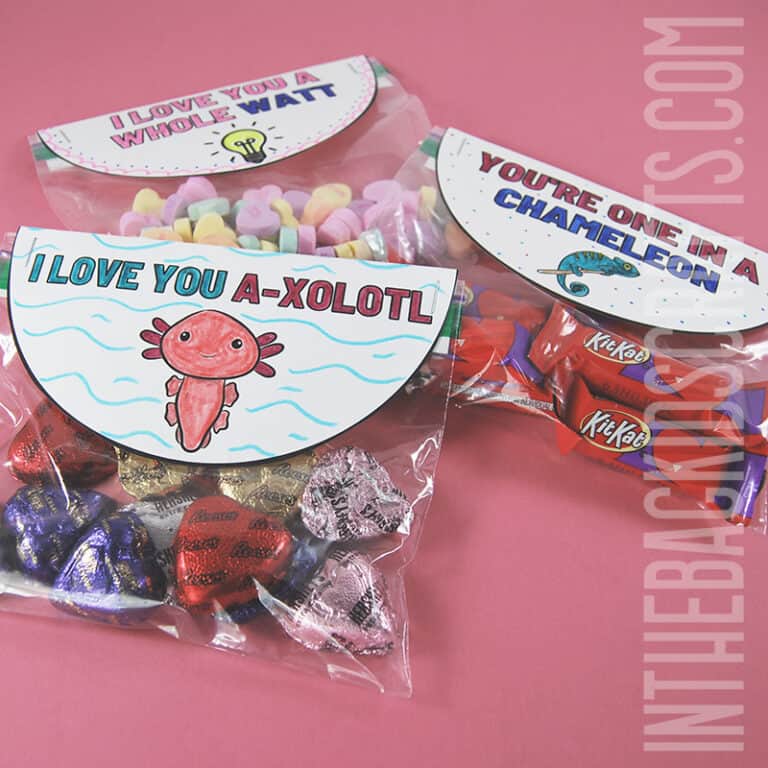 Free Valentine Printable pdf for treat bags