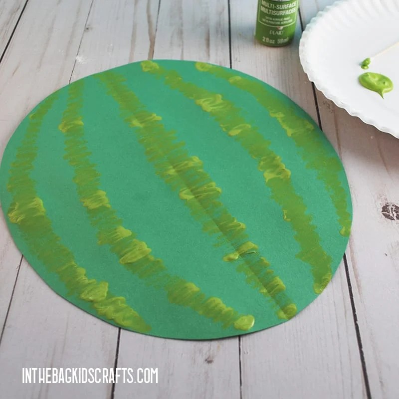 PAPER WATERMELON CRAFT STEP 2