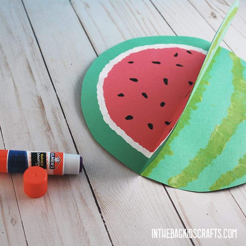PAPER WATERMELON CRAFT STEP 5A