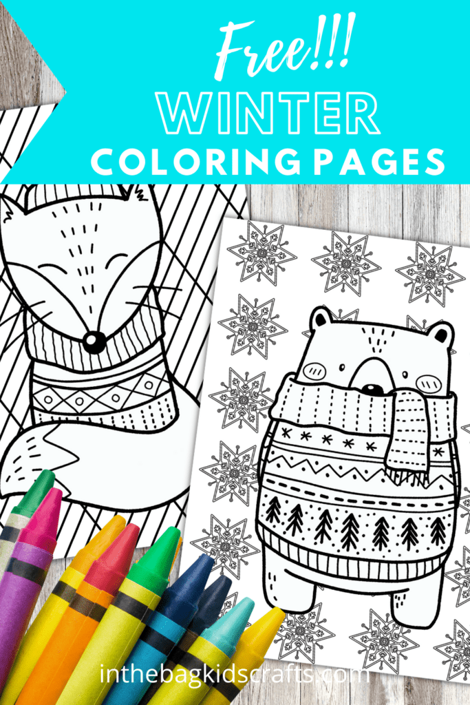 FREE WINTER COLORING PAGES FOR KIDS 