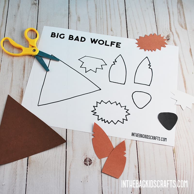 LITTLE RED RIDING HOOD CRAFTS BIG BAD WOLF STEP 3