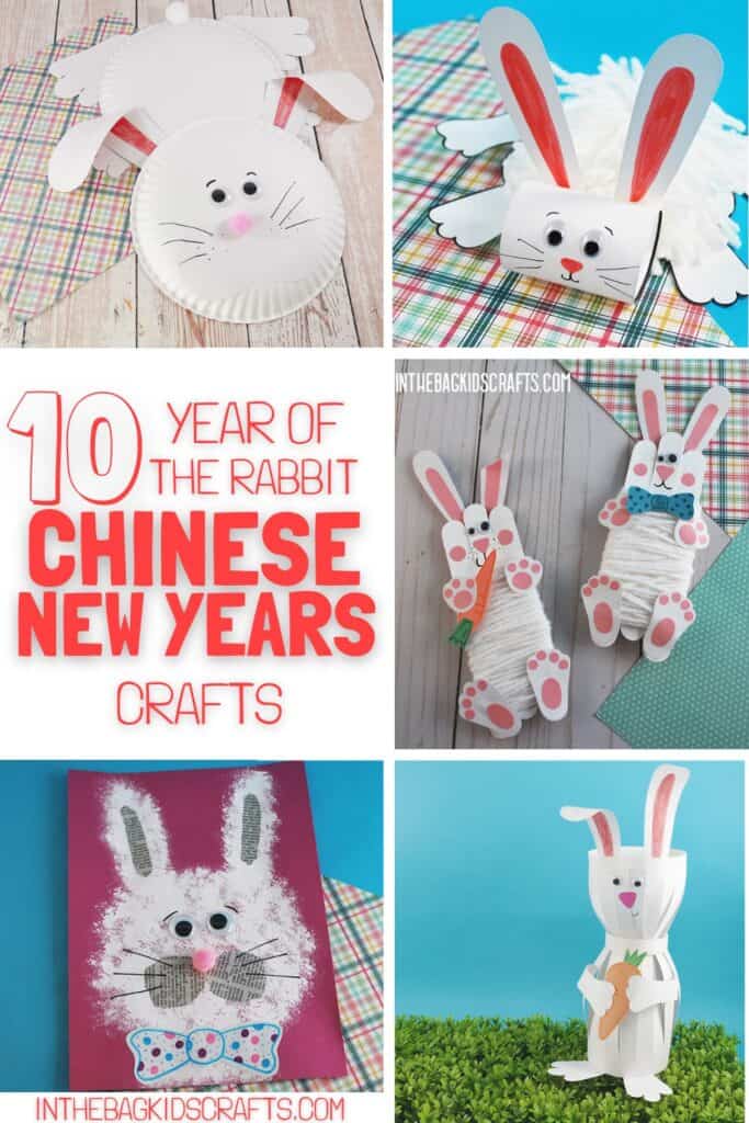 Year of the Rabbit Chinese New Years Crafts for Kids 10 rabbit craft ideas