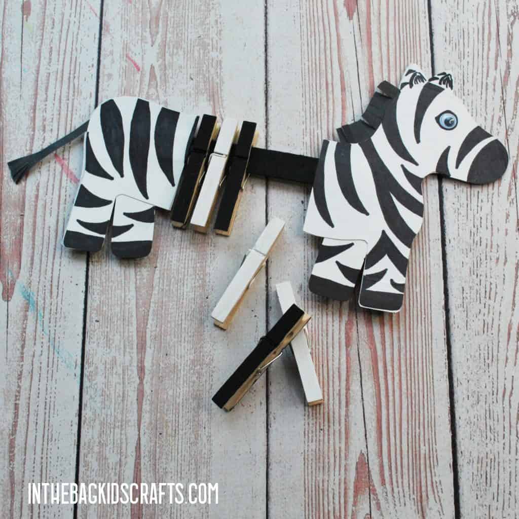 ZEBRA CLOTHESPIN CRAFT IDEAS 