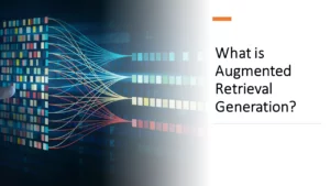 Illustration of data flow in Retrieval Augmented Generation process.