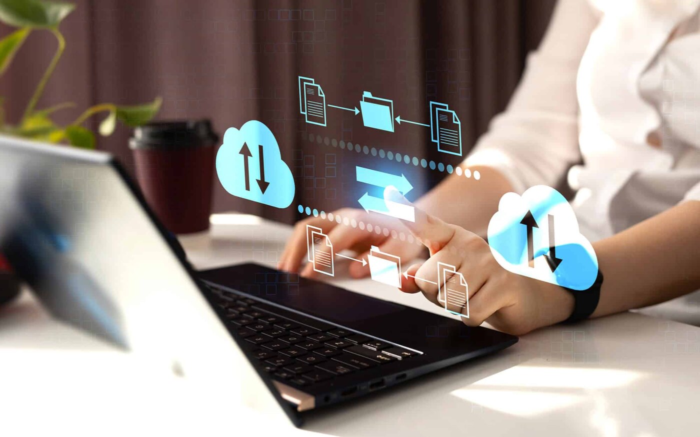 Cloud data transfer and storage solutions for businesses.