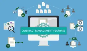 Digital contract management system with workflow automation and compliance tools.
