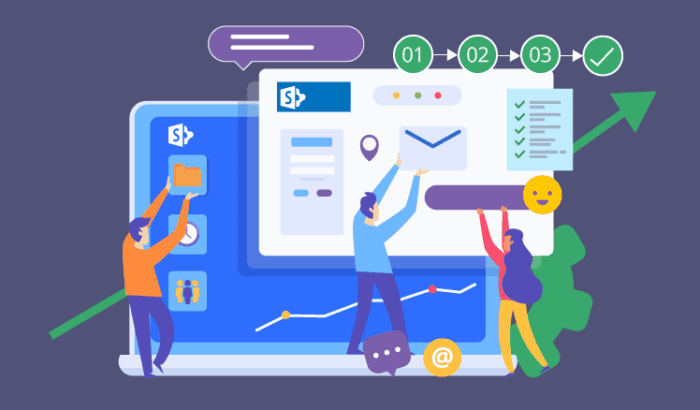 SharePoint modernization recovery process with team collaboration.