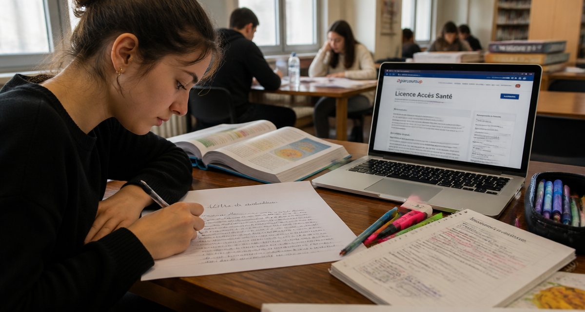 lettre de motivation las option santé écrite par une étudiante