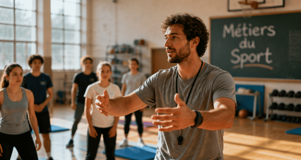 Métier dans le sport éducateur sportif gymnase