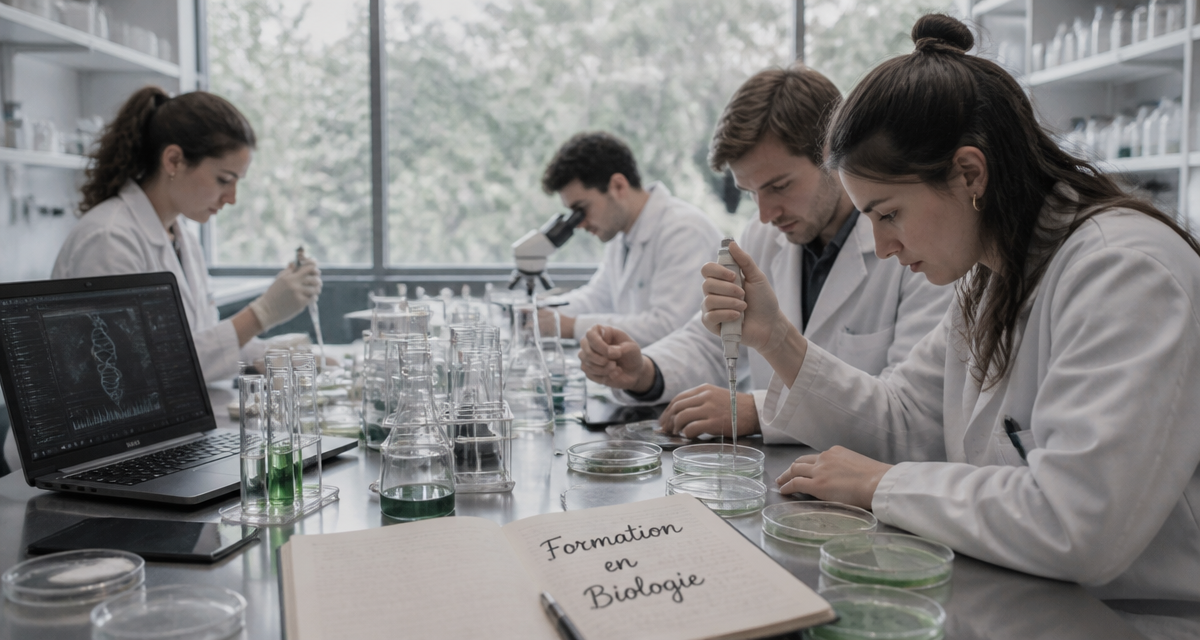 Métier en biologie jeunes en laboratoire
