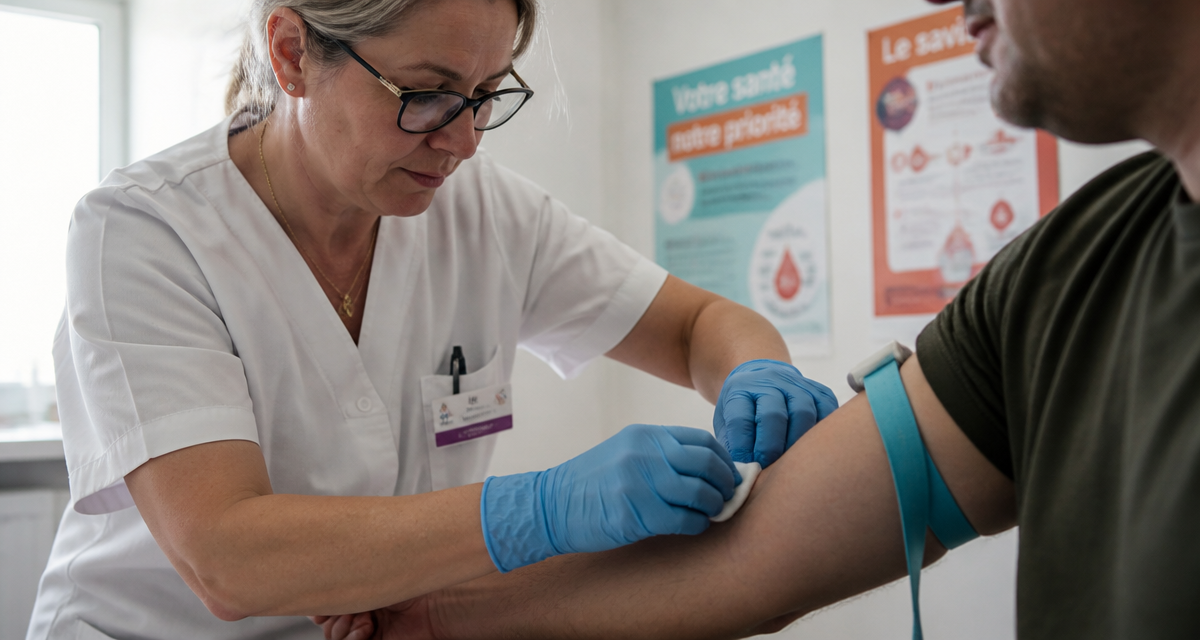 prise de sang mal faite conséquence bras patient