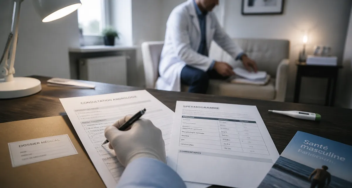 Andrologie def : consultation spécialisée, formulaire de consultation médicale