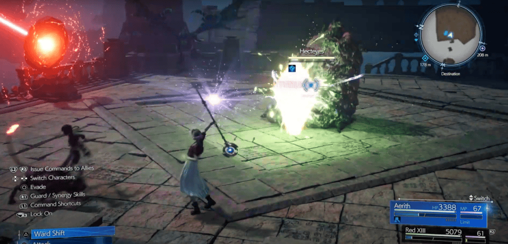 aerith fights Hecteyes