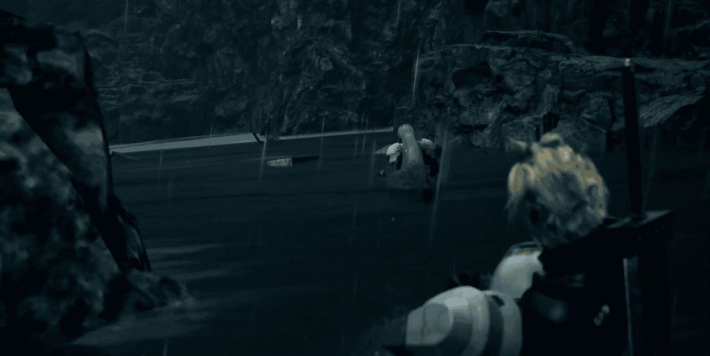 cloud tife & sephiroth fall of bridge