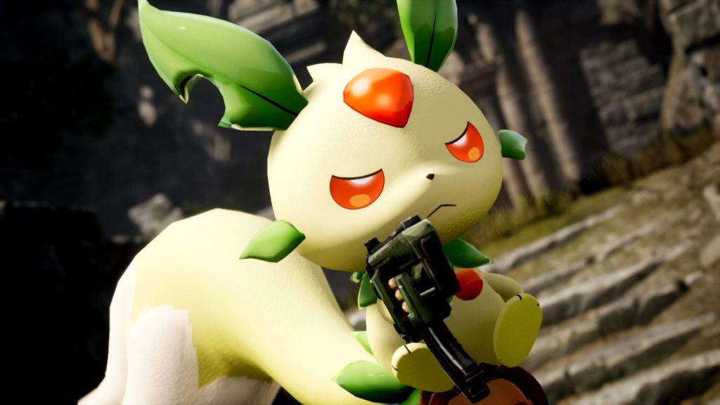 palworld character holding a gun