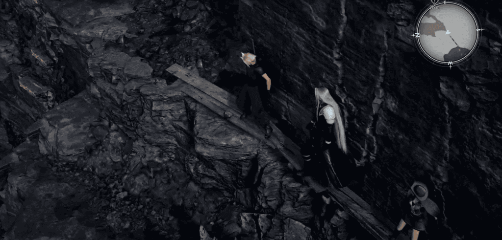 walking along wooden beam