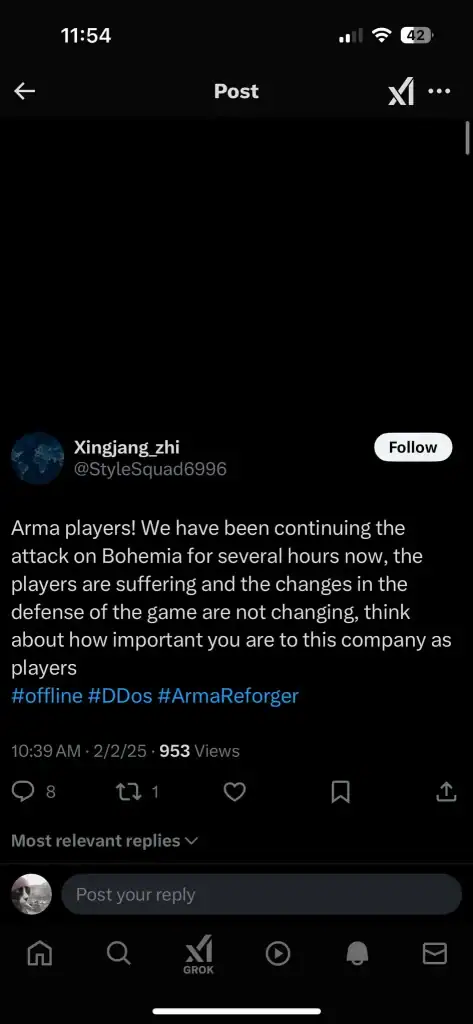Bohemia Interactive Under Siege DDoS Attack Brings Servers Down Xiangjang_zhi tweet image Bohemia Interactive Under Siege DDoS Attack Brings Servers Down Xiangjang_zhi tweet image