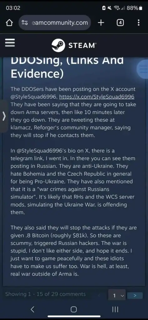 Bohemia Interactive Under Siege DDoS Attack Brings Servers Down steam community image Bohemia Interactive DDoS Attack Brings Servers Down steam community image