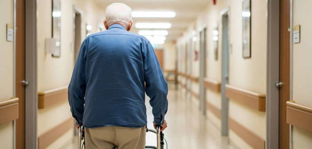 Elderly Man Using a Walker - Ohio nursing home fall lawyer