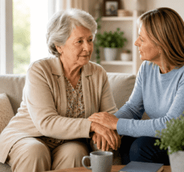 Mother and daughter discussing assisted living resident rights in ohio