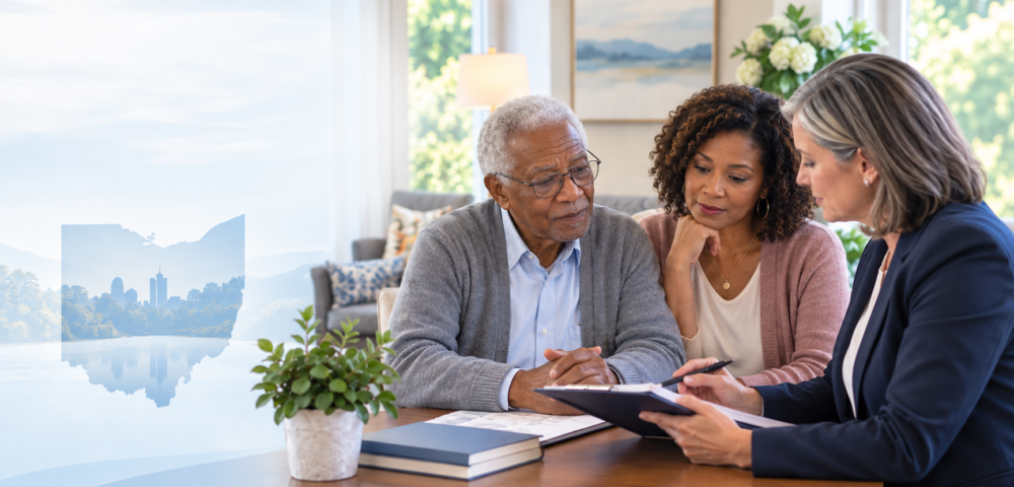 Family meeting with an assisted living staff member in Ohio