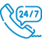icon for 24/7 availability