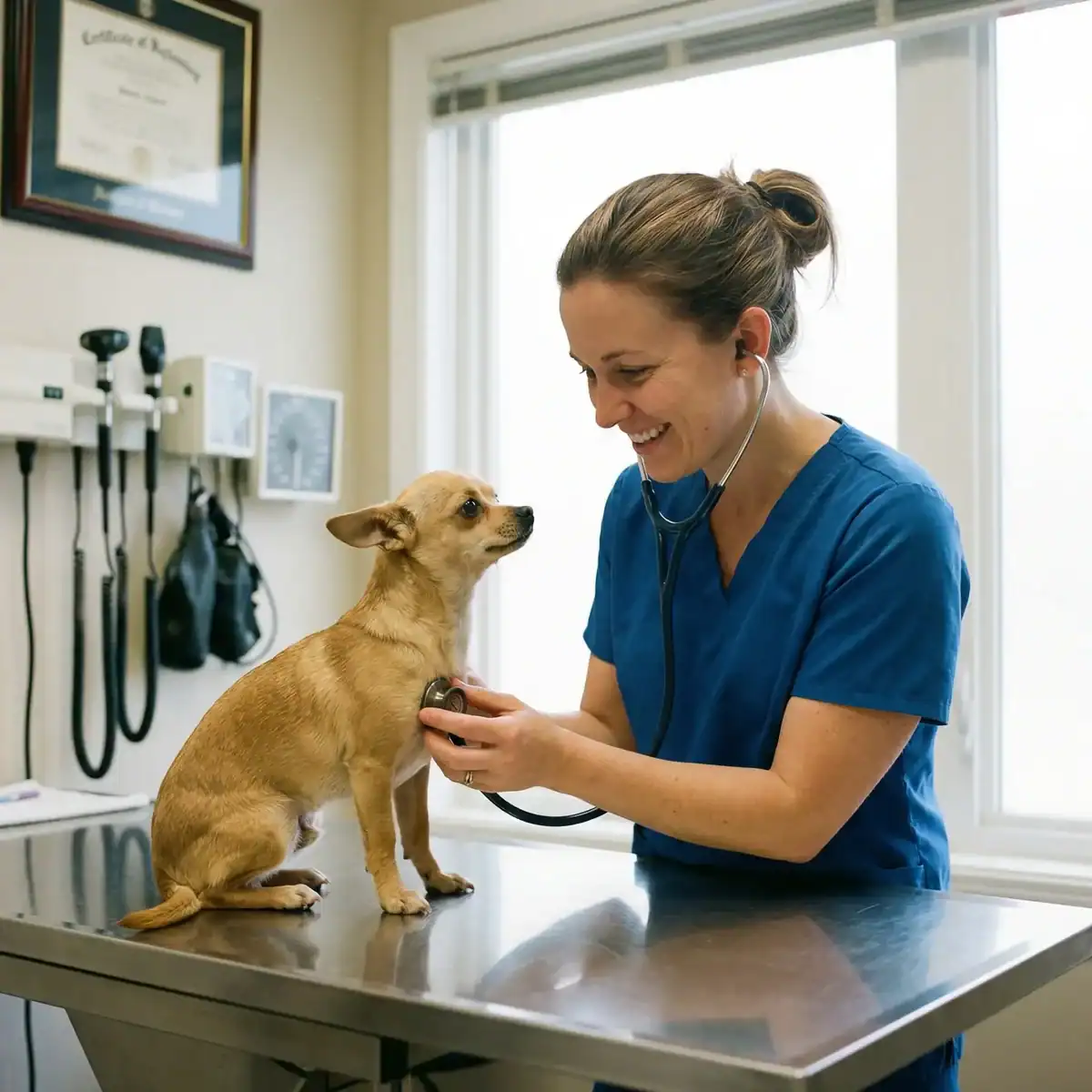 Chihuahua at the vet