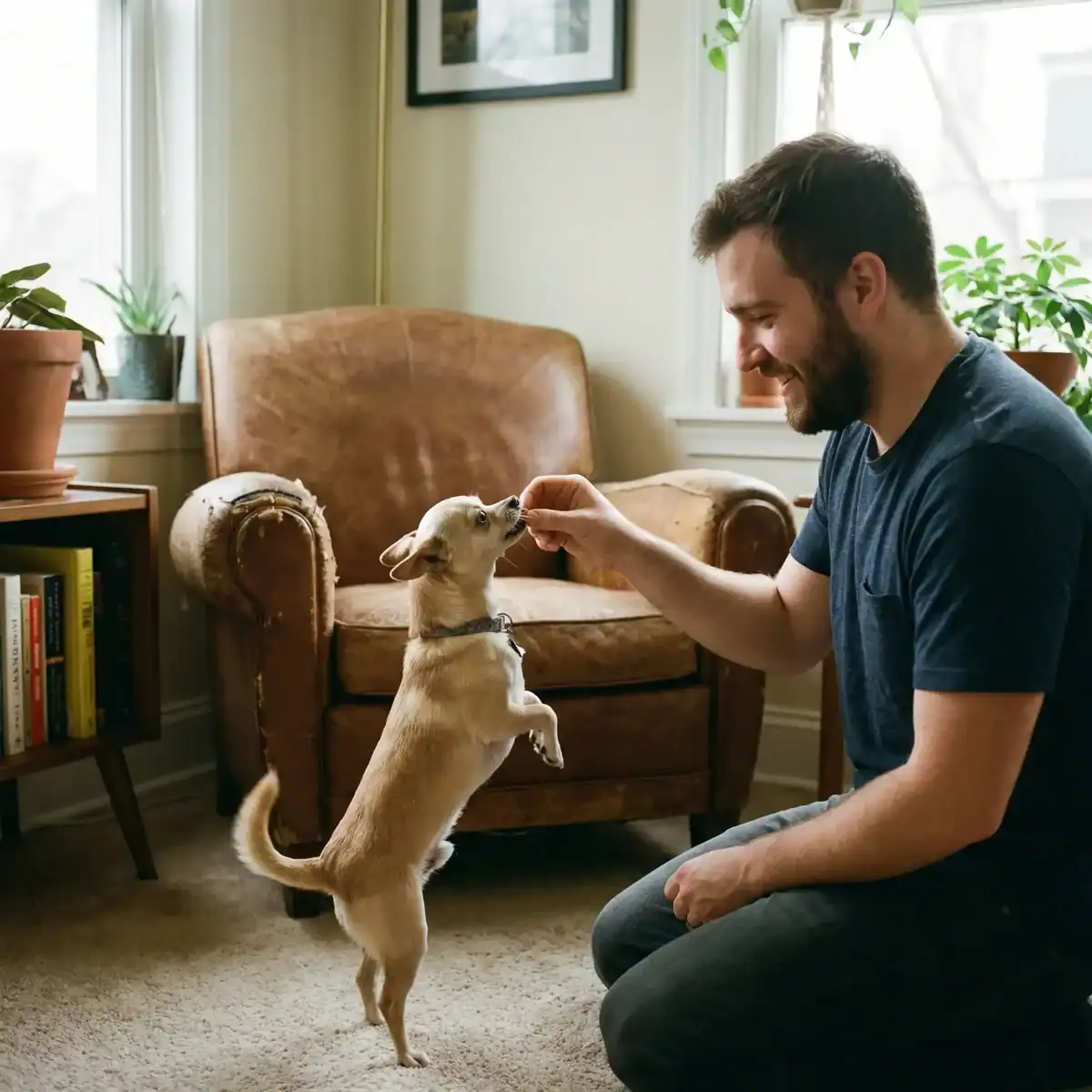 Giving a Chi a treat
