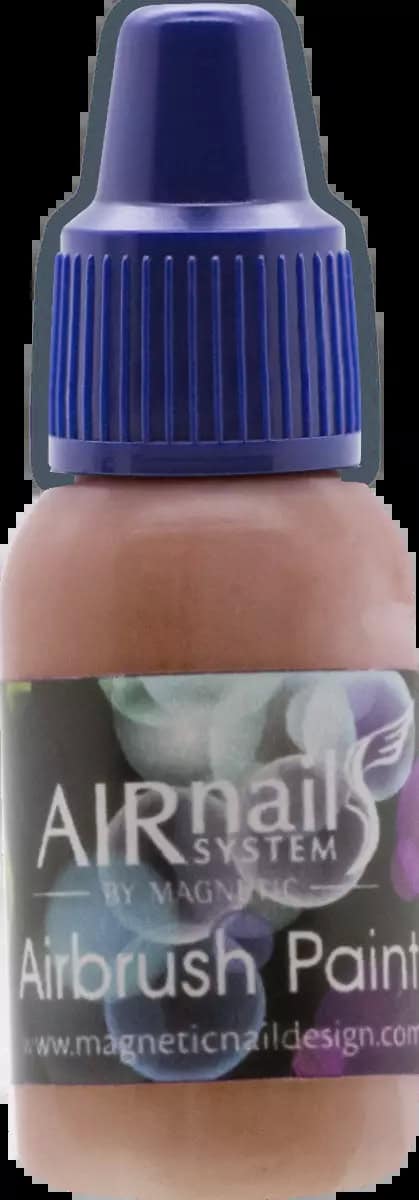 Zwart en blauw airbrush verf fles voor nagelkunst en nail art.