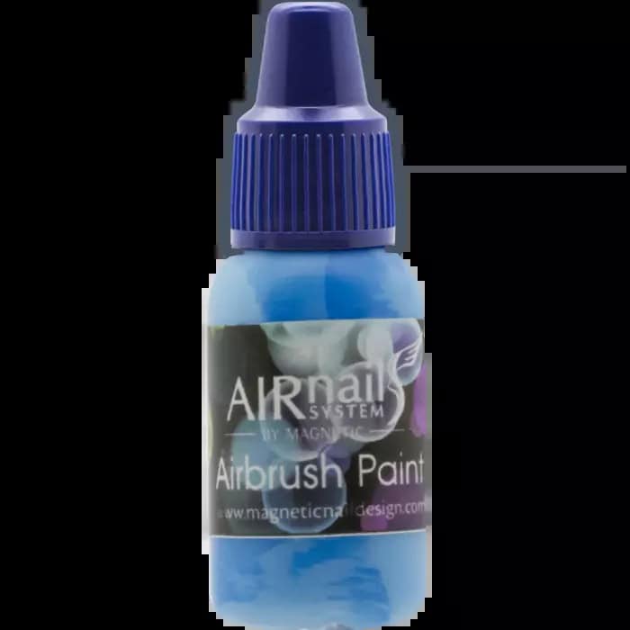 Zweefvlieg Airbrush Verf voor nagelkunst en nail art, 15 ml, blauwe kleur, professionele kwaliteit.