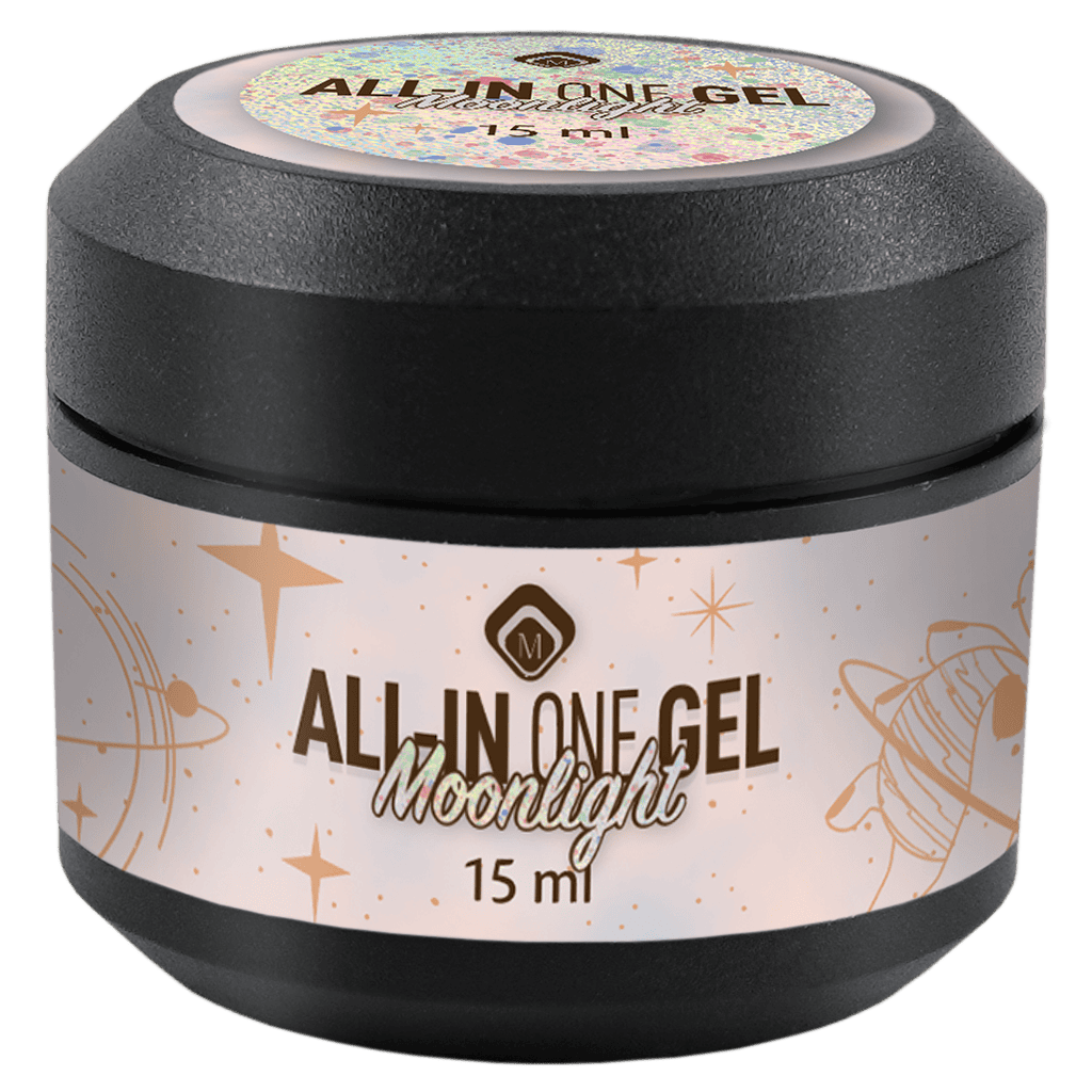 All-in-One Gel Moonlight 15 ml voor nagelverzorging en gelnagels.