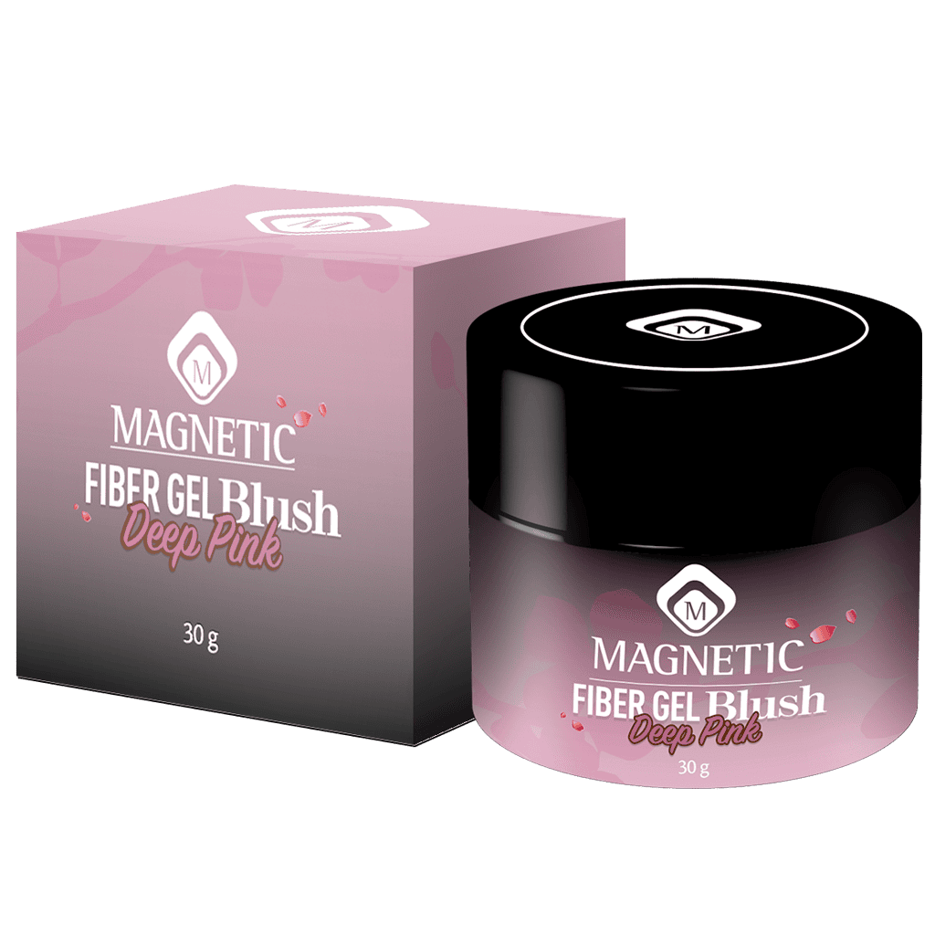 Magnetische Fiber Gel Blush Deep Pink, 30g, voor professionele nagelverzorging en gelnagels.