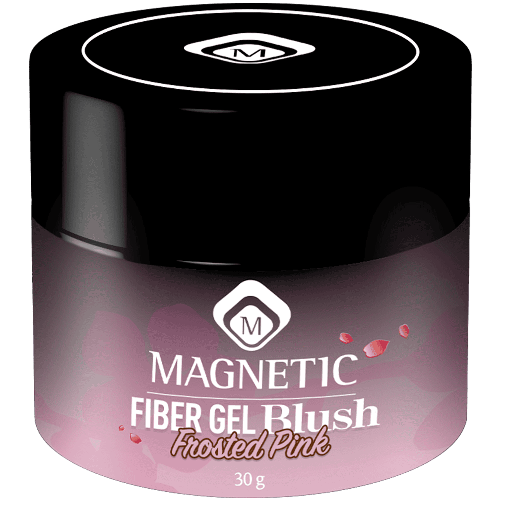 Magnetische Fiber Gel Blush Frosted Pink voor gelnagels en manicure.