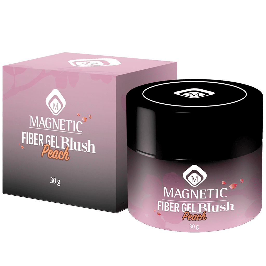 Magnetische Fiber Gel Blush Peach voor perfecte nagelverzorging en natuurlijke uitstraling.