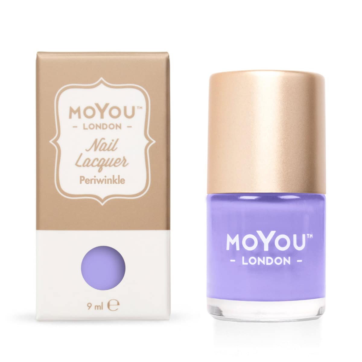 Zeer mooie lavendelkleurige nagellak van MOYOU London in een elegante fles. Perfect voor stijlvolle.