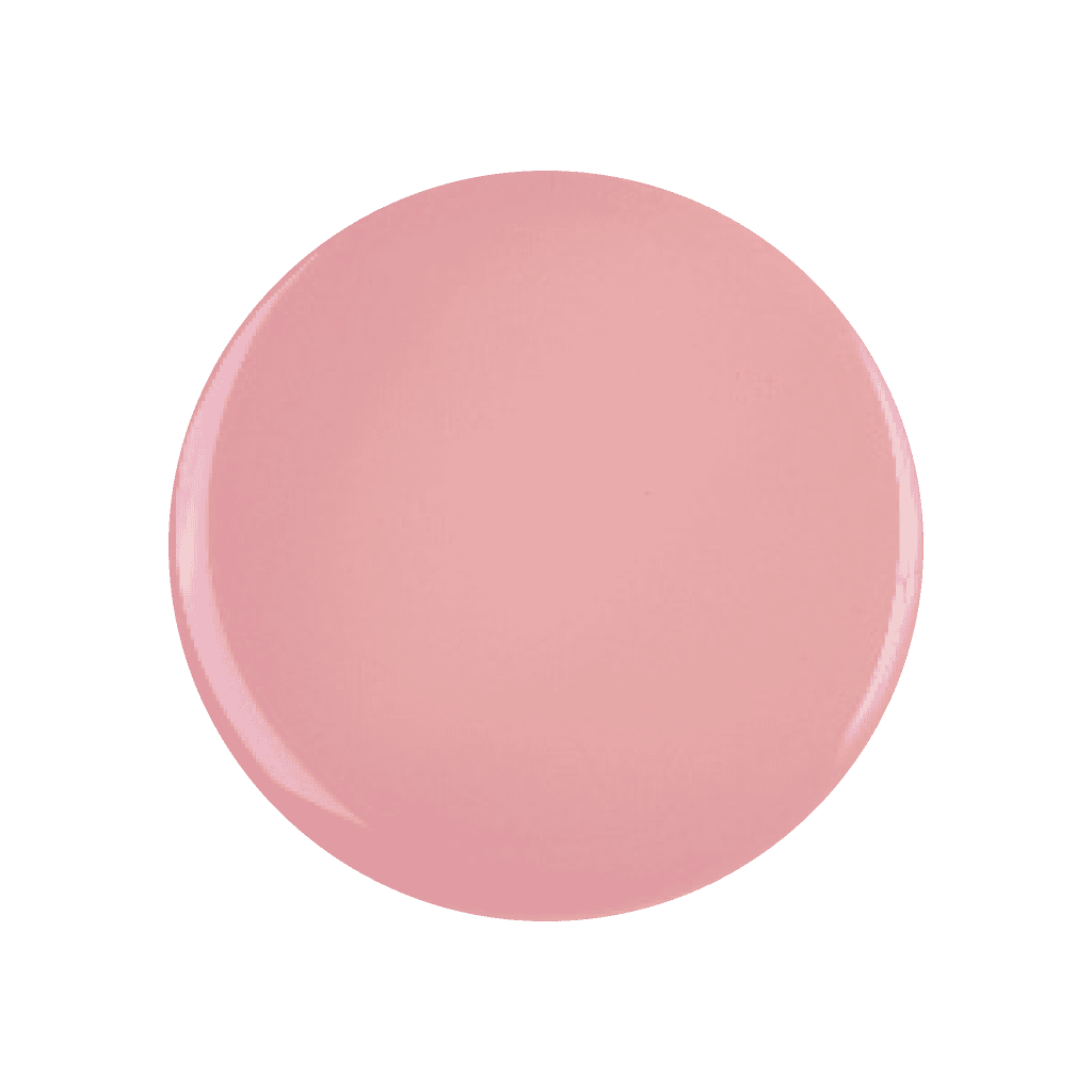 Zachte roze nagellak op een ronde nagel, perfect voor elegante manicure.