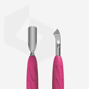 Schaar voor nagelverzorging met roze handvat, professionele manicure tool.