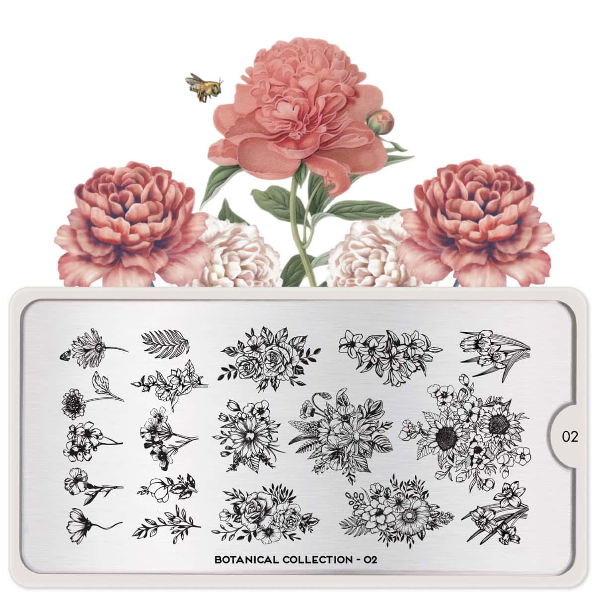 Elegante bloemmotieven en nail art stempels voor prachtige nagelontwerpen.