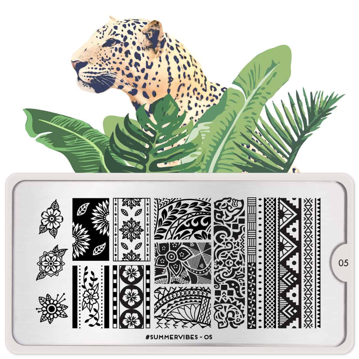 Leeuws ontwerp voor nagelkunst met jungle- en dierenprint op een smartphone.