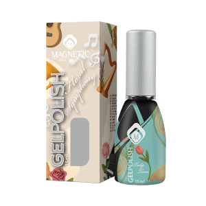 Magnetische gelnagellak met tulpen- en limoenmotief, 15ml, voor creatieve nagelkunst.