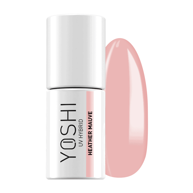 Yoshi UV Hybrid nagellak in Heather Mauve, ideaal voor mooie, duurzame nagels.