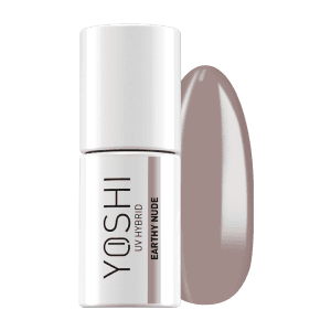 Yoshi UV Hybrid nagellak in Eathy Nude, perfect voor natuurlijke nagels en langdurige manicure.