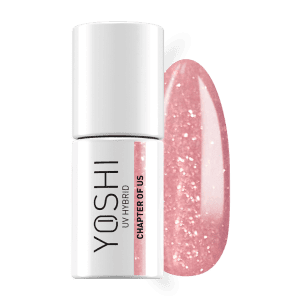 Yoshi UV Hybrid nagellak in roze met glitter voor langdurige manicure. Perfect voor mooie, glanzende.