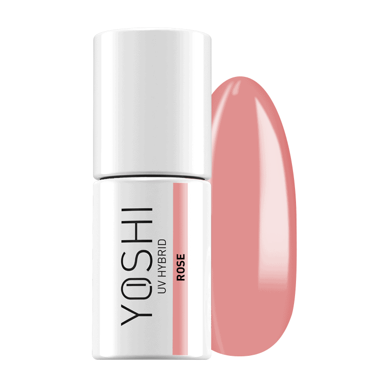 YOSHI UV Hybrid nagellak in roze, geschikt voor gelnagels en manicure.