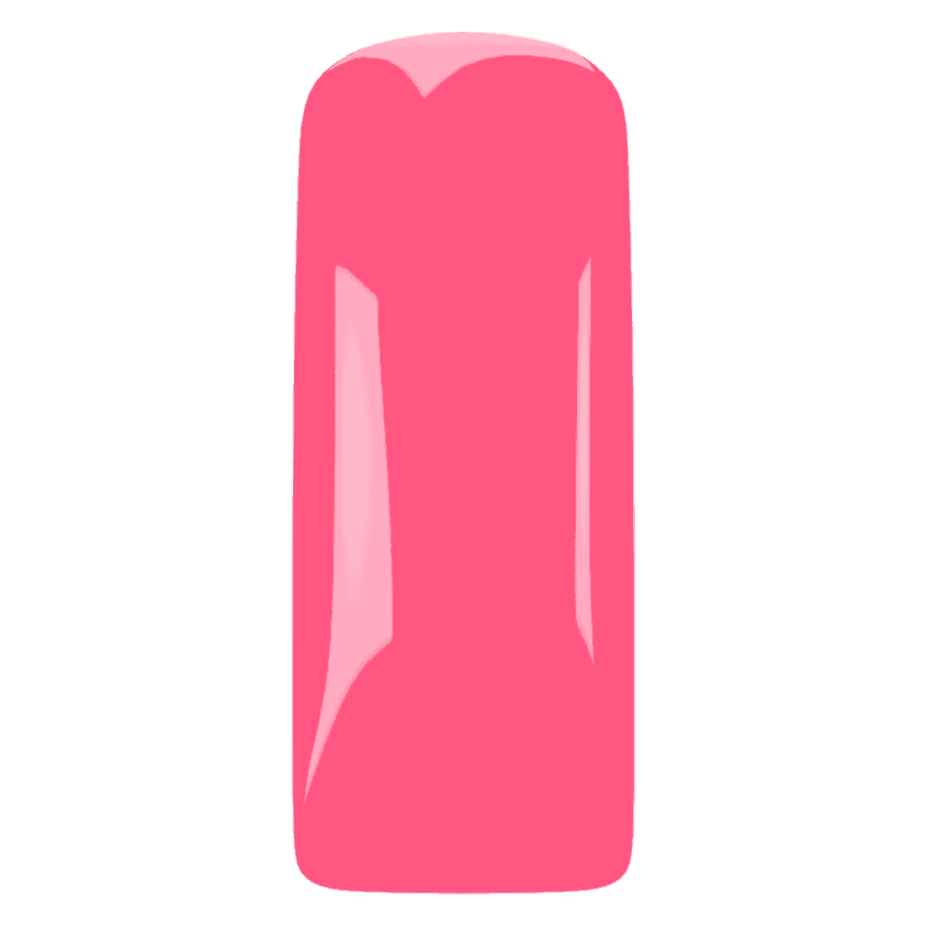 Roze gelnagel met glans en perfecte afwerking.