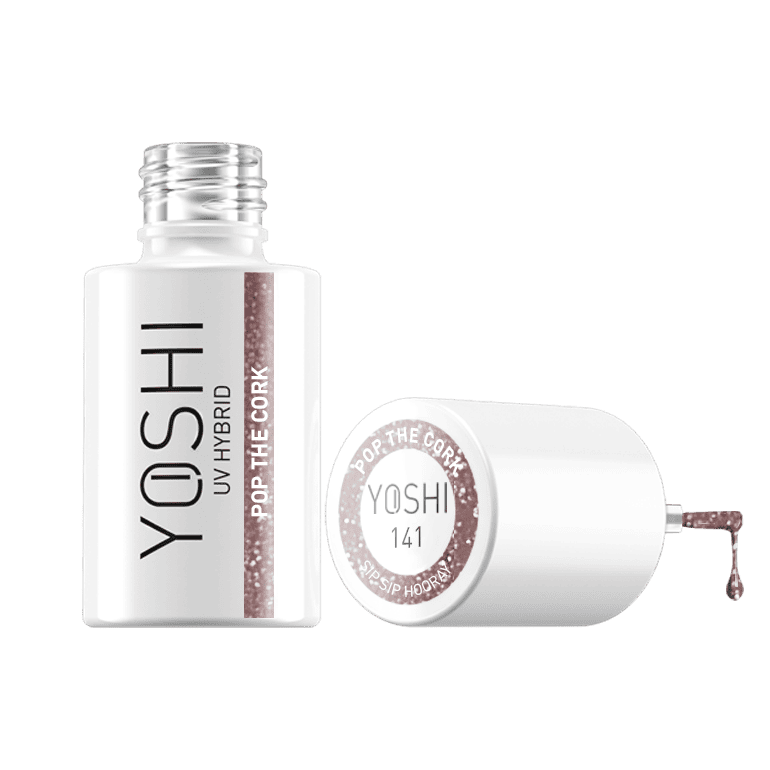 Yoshi UV Hybrid nagellak en topcoat, ideaal voor langdurige en glanzende nagels. Perfect voor profes.